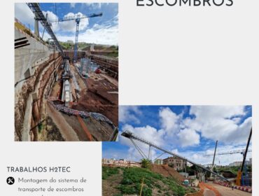 Plano Geral de Drenagem de Lisboa: Sistema de transporte de escombro com tapetes – Mota-Engil